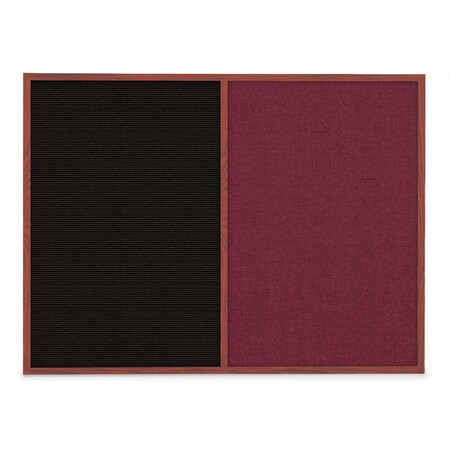 United Visual Products Sliding Door Indoor Enclosed Corkboard, 3 UV9000ACS-WHITE-BLACK